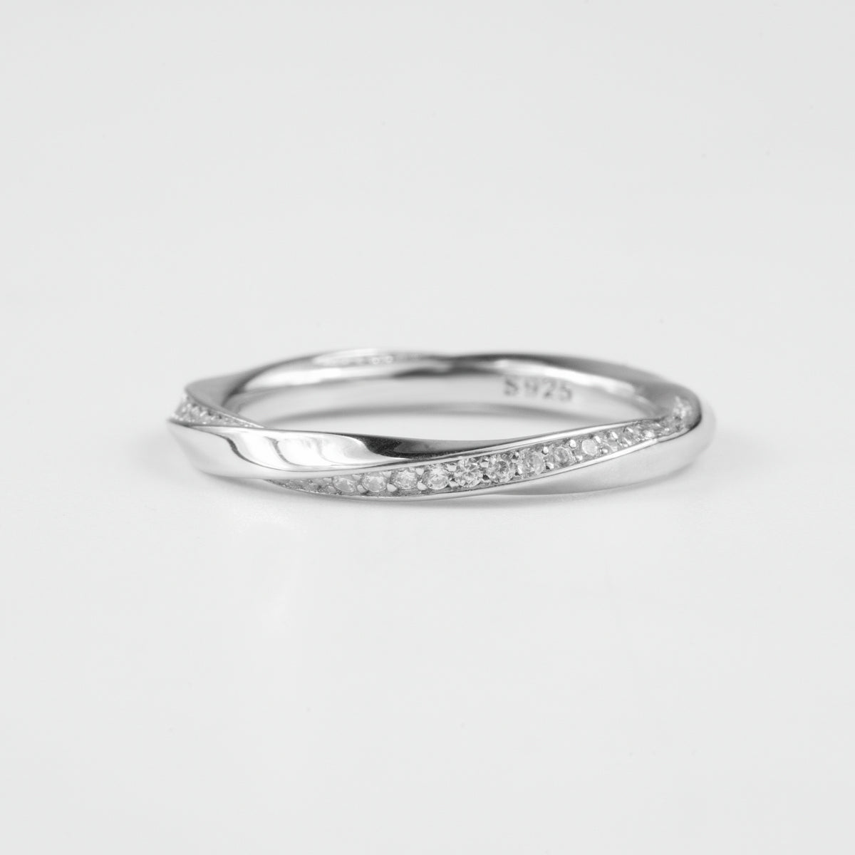 Swirl Twist Gemstone Ring