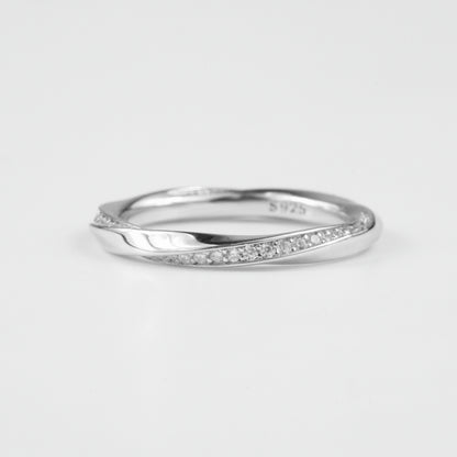 Swirl Twist Gemstone Ring
