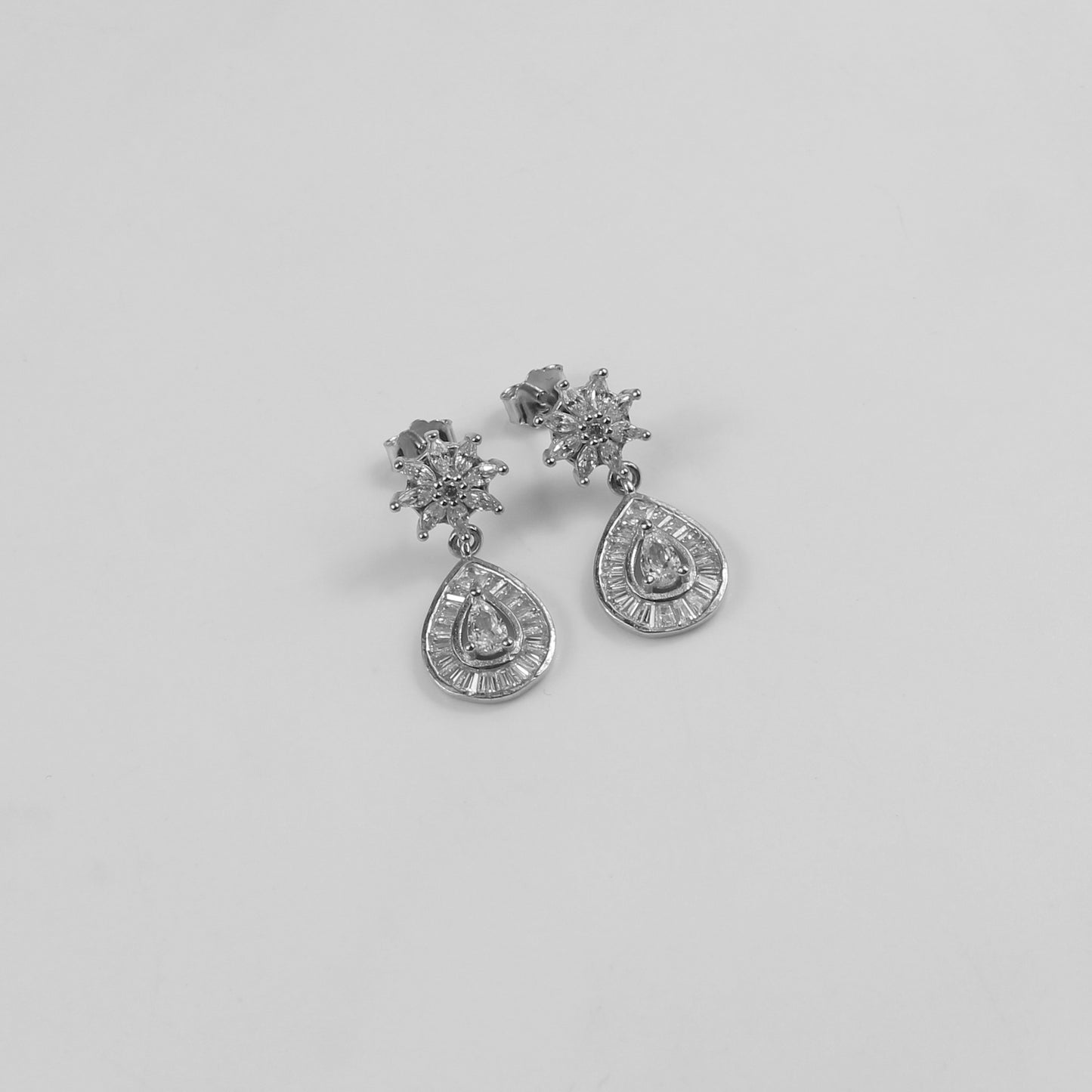 Teardrop Dangle Ear Studs