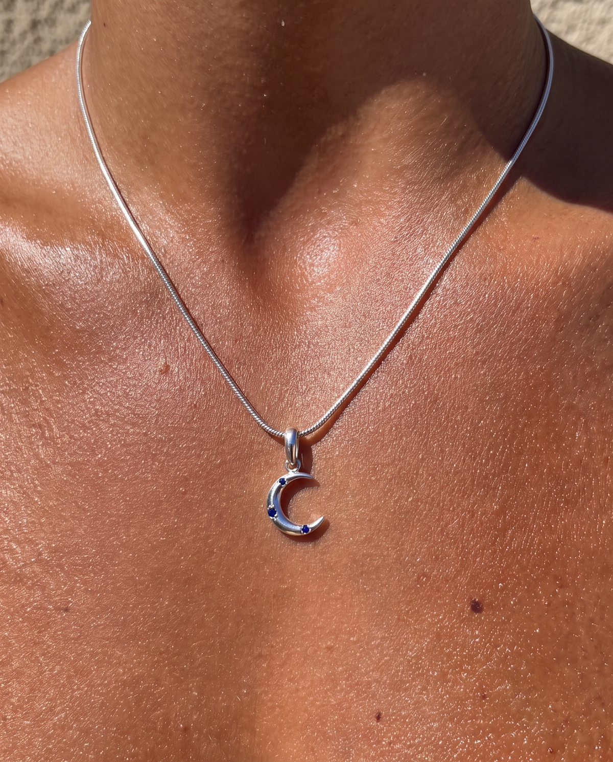 Tri-Dot Moon Pendant