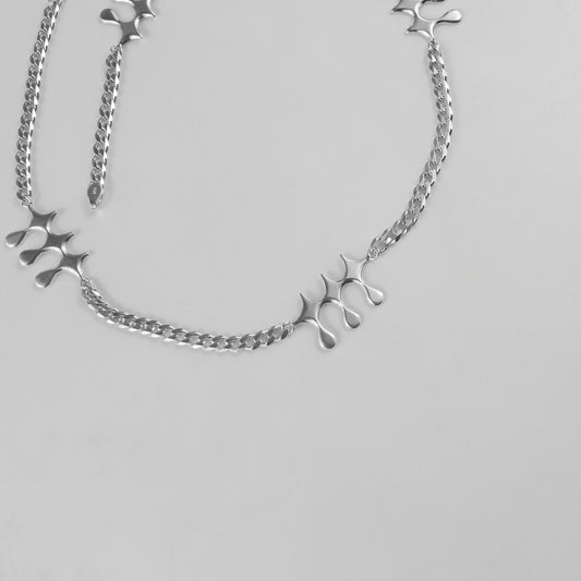 Trio Star & Drip Necklace