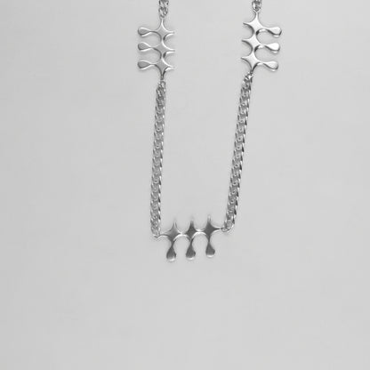 Trio Star & Drip Necklace