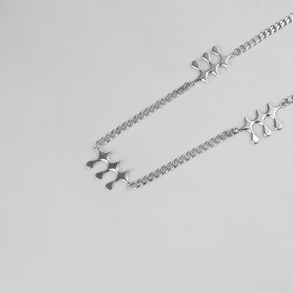 Trio Star & Drip Necklace
