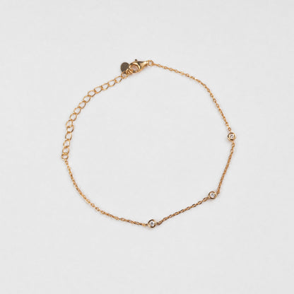 Triple Spark Sterling Silver Lab-Grown Diamond Bracelet