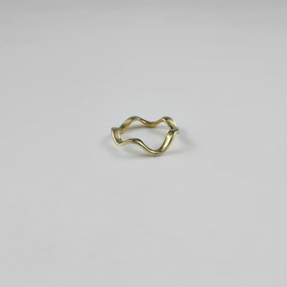 Wave Contour Brass Ring