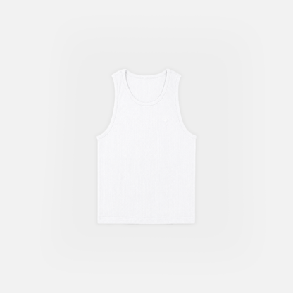 White rib tank top