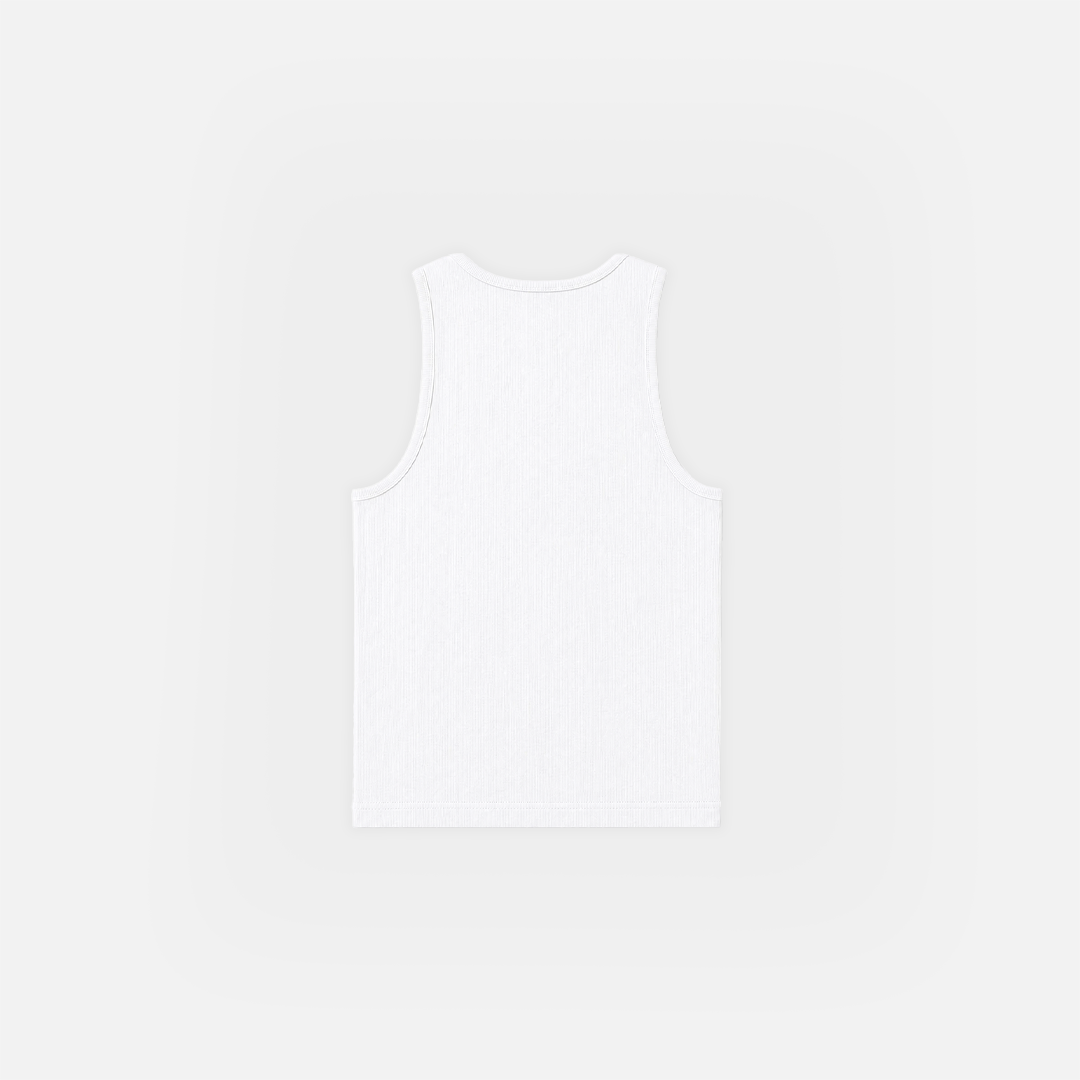White rib tank top