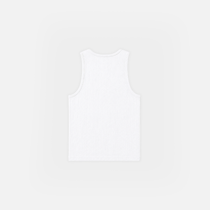 White rib tank top