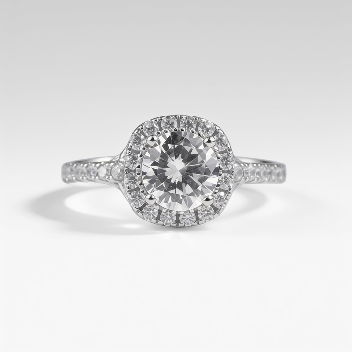 Majestic Sparkle Halo Ring