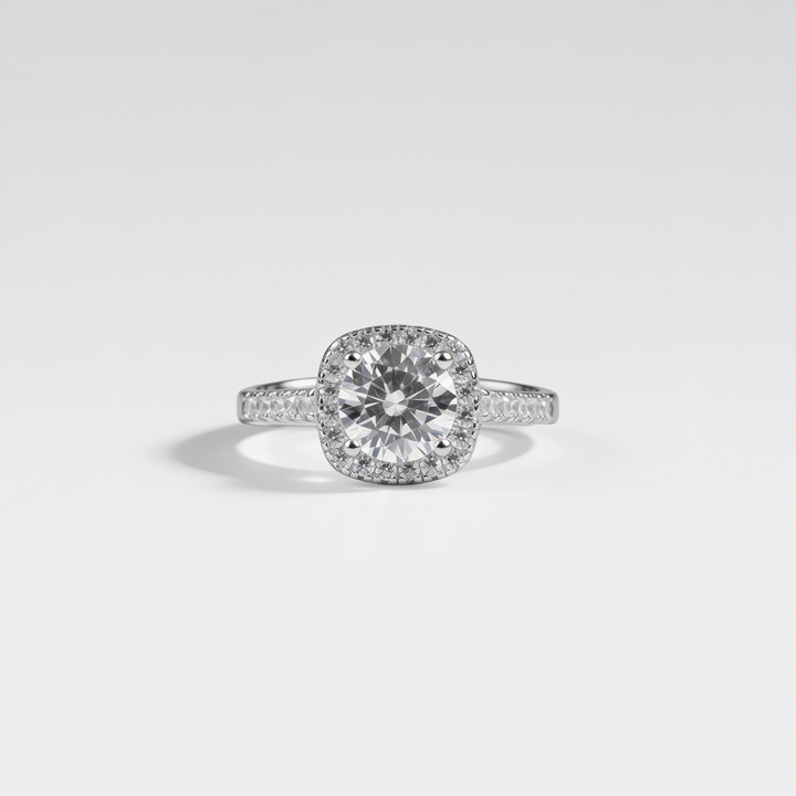 Ethereal Round Halo Ring