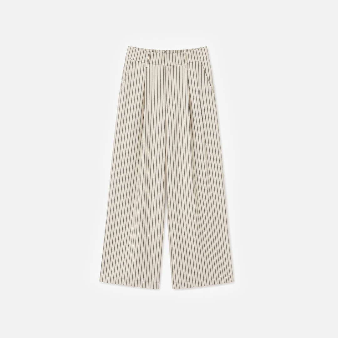 Wide leg Strip pants