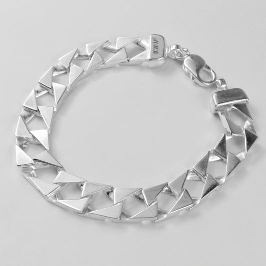 Cuban Square Link Bracelet - A modern 925 sterling silver bracelet by GetTheJuice, featuring a distinctive square Cuban link design that adds contemporary flair to any wrist.