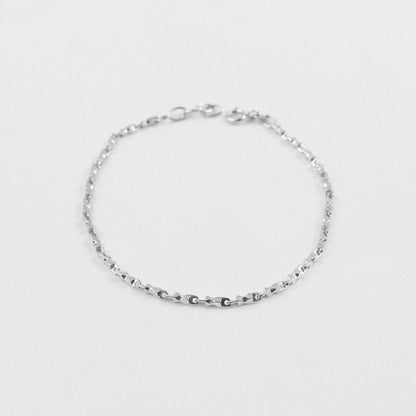 Double Strand Bracelet - An elegant 925 sterling silver bracelet by GetTheJuice, showcasing a beautiful double strand pattern for a delicate and stylish look.