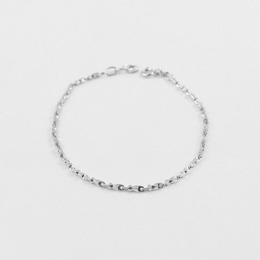 Double Strand Bracelet - An elegant 925 sterling silver bracelet by GetTheJuice, showcasing a beautiful double strand pattern for a delicate and stylish look.