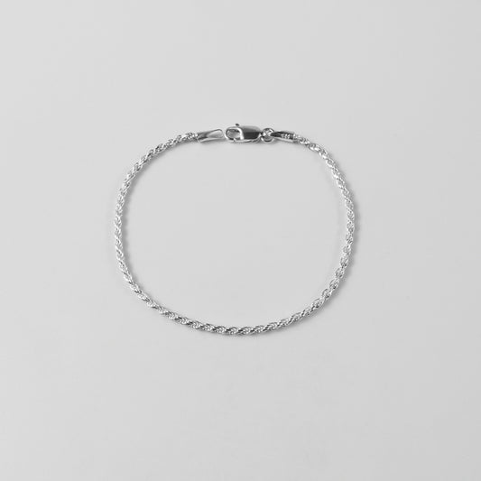 Rope Bracelet - An exquisite 925 sterling silver bracelet by GetTheJuice, featuring a finely crafted rope design that combines classic style with modern elegance.