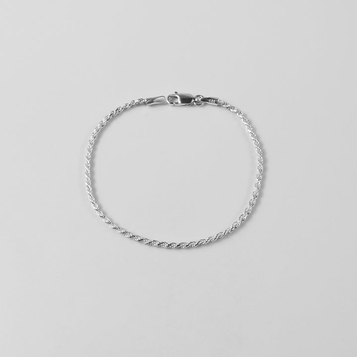 Rope Bracelet - An exquisite 925 sterling silver bracelet by GetTheJuice, featuring a finely crafted rope design that combines classic style with modern elegance.