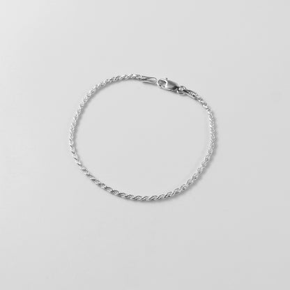 Rope Bracelet - An exquisite 925 sterling silver bracelet by GetTheJuice, featuring a finely crafted rope design that combines classic style with modern elegance.
