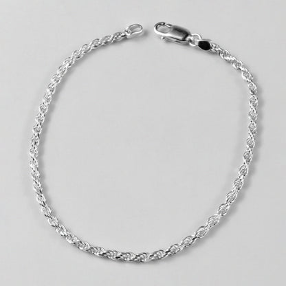 Rope Bracelet - An exquisite 925 sterling silver bracelet by GetTheJuice, featuring a finely crafted rope design that combines classic style with modern elegance.