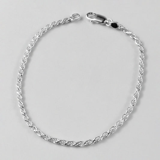 Rope Bracelet - An exquisite 925 sterling silver bracelet by GetTheJuice, featuring a finely crafted rope design that combines classic style with modern elegance.