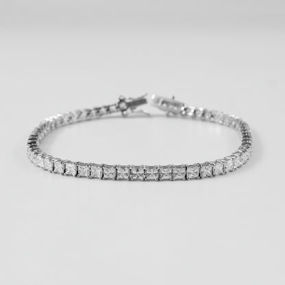 Tennis Bracelet - A classic 925 sterling silver bracelet by GetTheJuice, featuring a continuous row of sparkling stones that add timeless elegance and sophistication to any wrist.