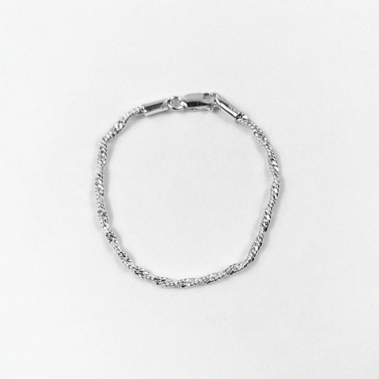 Twisted Rope Bracelet - A sophisticated 925 sterling silver bracelet by GetTheJuice, showcasing a unique twisted rope pattern that combines timeless style with modern sophistication.