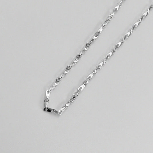 Bold Essence Necklace - A stunning 925 sterling silver necklace by GetTheJuice, designed to make a statement with its modern and sleek look.