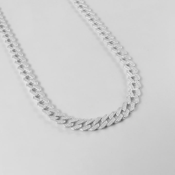 An elegant necklace named 'Crystal Stream,' crafted from 925 sterling silver. Its design features flowing, crystal-like elements that evoke the serene beauty of cascading water.