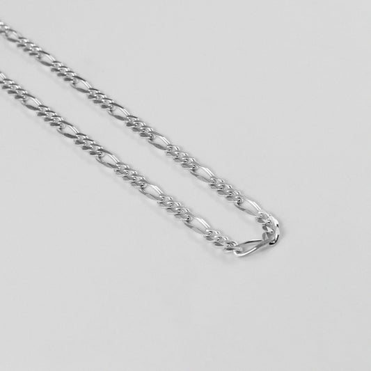 Figaro Necklace - A classic 925 sterling silver necklace by GetTheJuice, featuring the timeless Figaro link design that adds a touch of elegance and sophistication to any outfit.