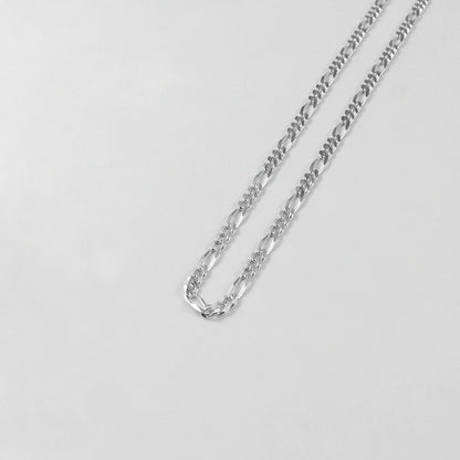 Figaro Necklace - A classic 925 sterling silver necklace by GetTheJuice, featuring the timeless Figaro link design that adds a touch of elegance and sophistication to any outfit.