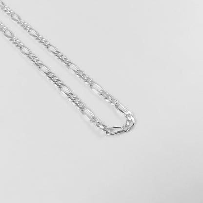 Figaro Necklace - A classic 925 sterling silver necklace by GetTheJuice, featuring the timeless Figaro link design that adds a touch of elegance and sophistication to any outfit.