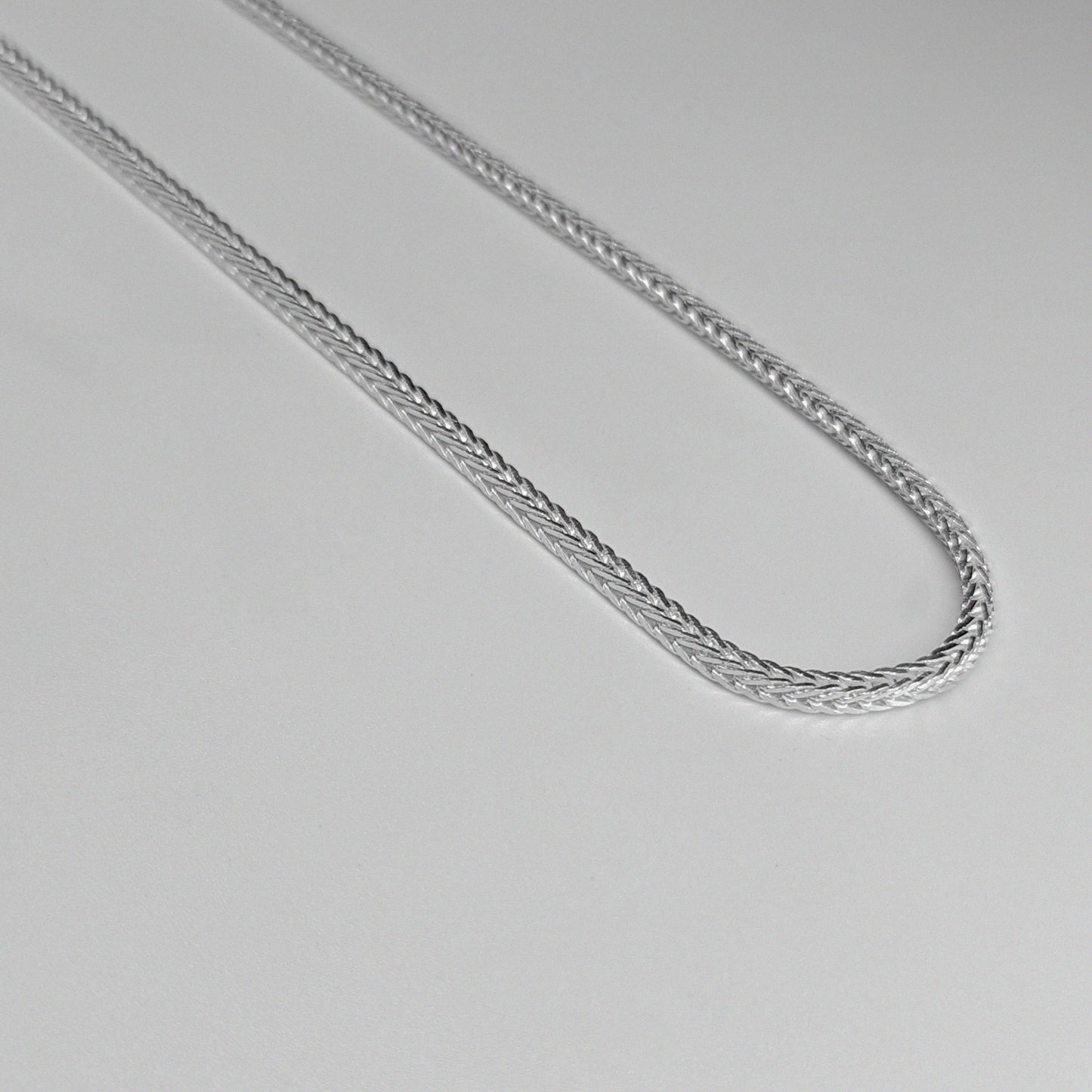 Foxtail Necklace - A stunning 925 sterling silver necklace by GetTheJuice, featuring a luxurious foxtail chain design that exudes elegance and sophistication.