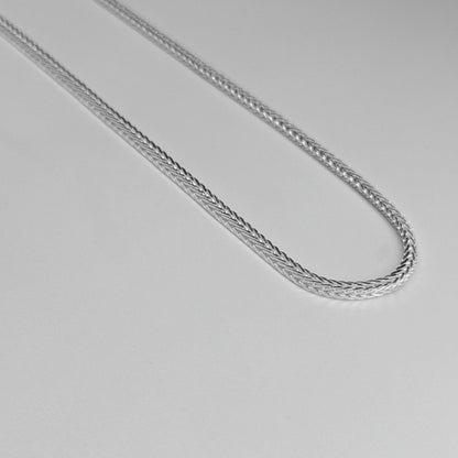 Foxtail Necklace - A stunning 925 sterling silver necklace by GetTheJuice, featuring a luxurious foxtail chain design that exudes elegance and sophistication.