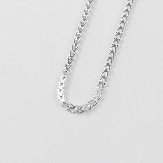 Hollow Braided Necklace - A sophisticated 925 sterling silver necklace by GetTheJuice, featuring a hollow braided design that combines lightweight comfort with elegant style.