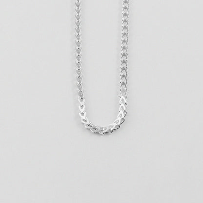 Hollow Braided Necklace - A sophisticated 925 sterling silver necklace by GetTheJuice, featuring a hollow braided design that combines lightweight comfort with elegant style.