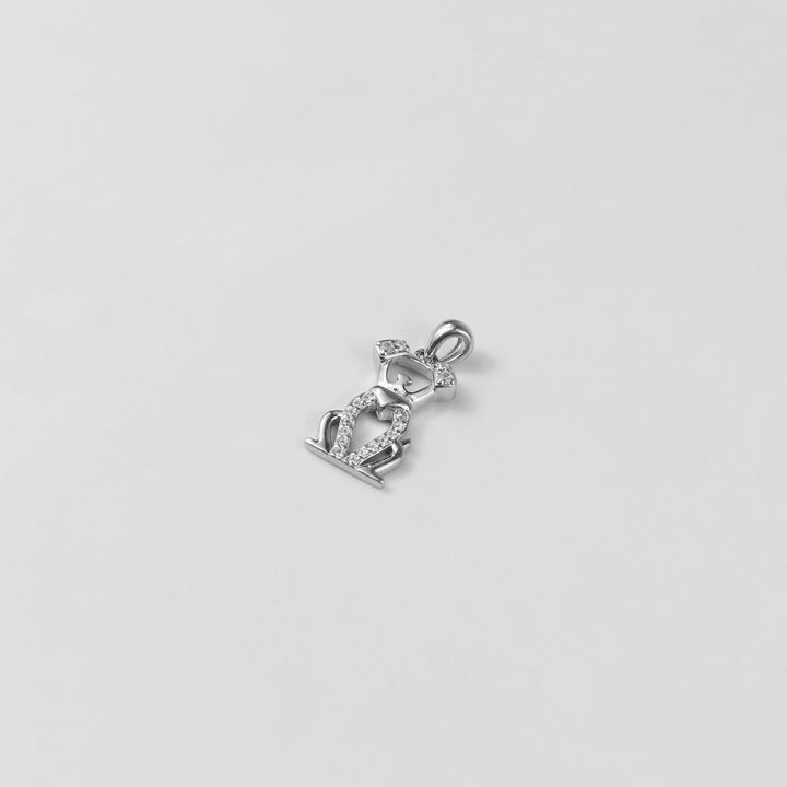 A delightful necklace named 'Puppy Sparkle,' crafted from 925 sterling silver. Its design captures the playful essence of a puppy's spirit, enhanced with dazzling details for a fun and elegant touch.