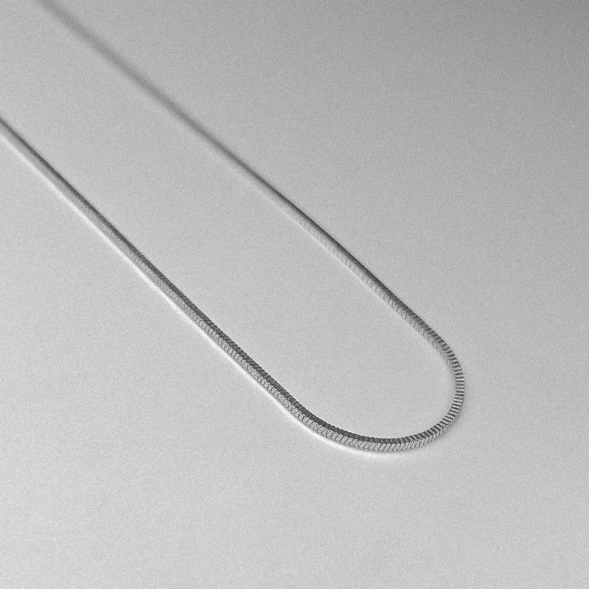 Square Snake Necklace - A modern 925 sterling silver necklace by GetTheJuice, featuring a unique square snake chain design that adds a contemporary edge to any ensemble.