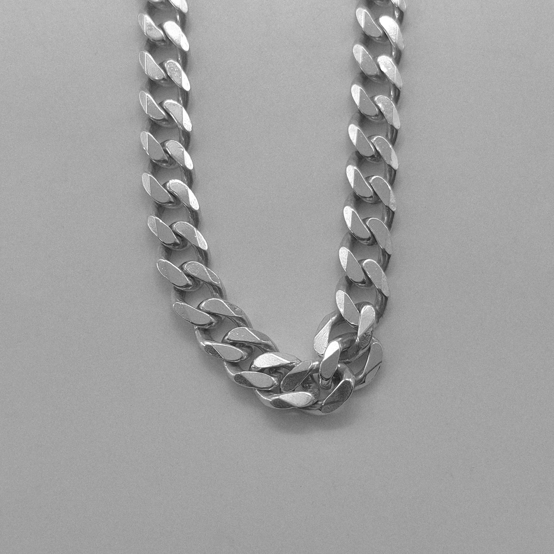 Thick Cuban Link Necklace - A luxurious 925 sterling silver necklace by GetTheJuice, featuring a bold and robust Cuban link design that makes a powerful statement.