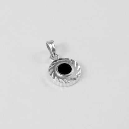 Midnight Eclipse Pendant - A stunning 925 sterling silver pendant by GetTheJuice, showcasing an intricate midnight eclipse motif that blends elegance with celestial allure.