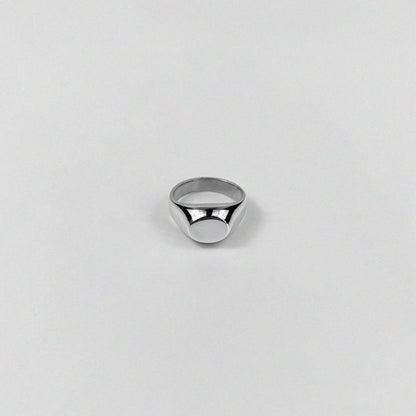 Sterling silver ring stamped '925,' featuring a bold elliptical design, named 'BoldEllipse Ring.