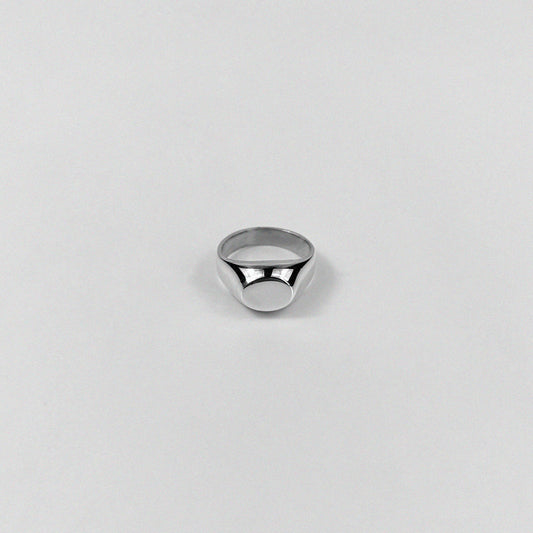 Sterling silver ring stamped '925,' featuring a bold elliptical design, named 'BoldEllipse Ring.