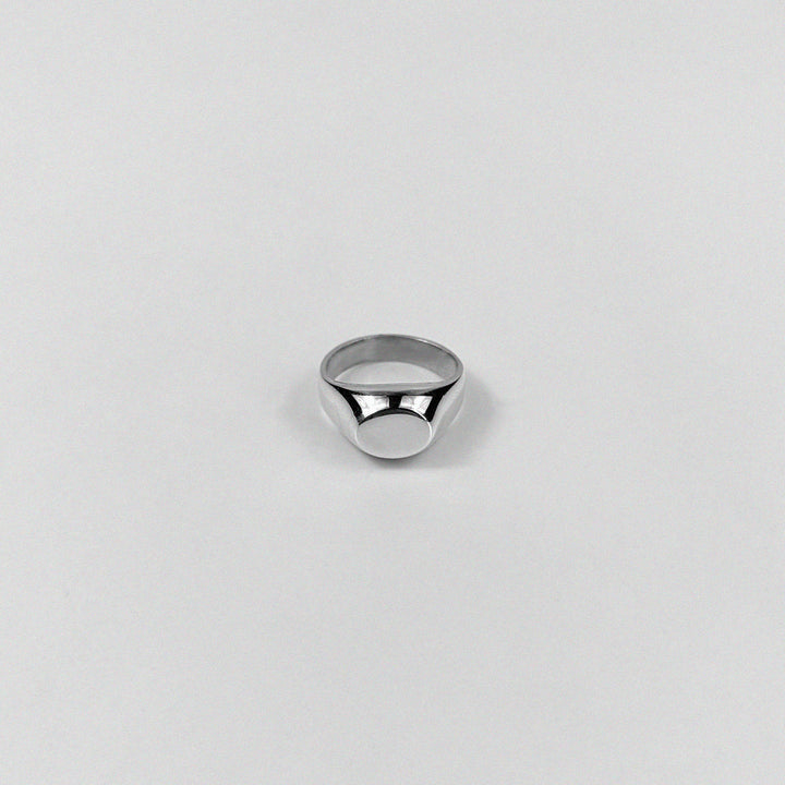 Sterling silver ring stamped '925,' featuring a bold elliptical design, named 'BoldEllipse Ring.