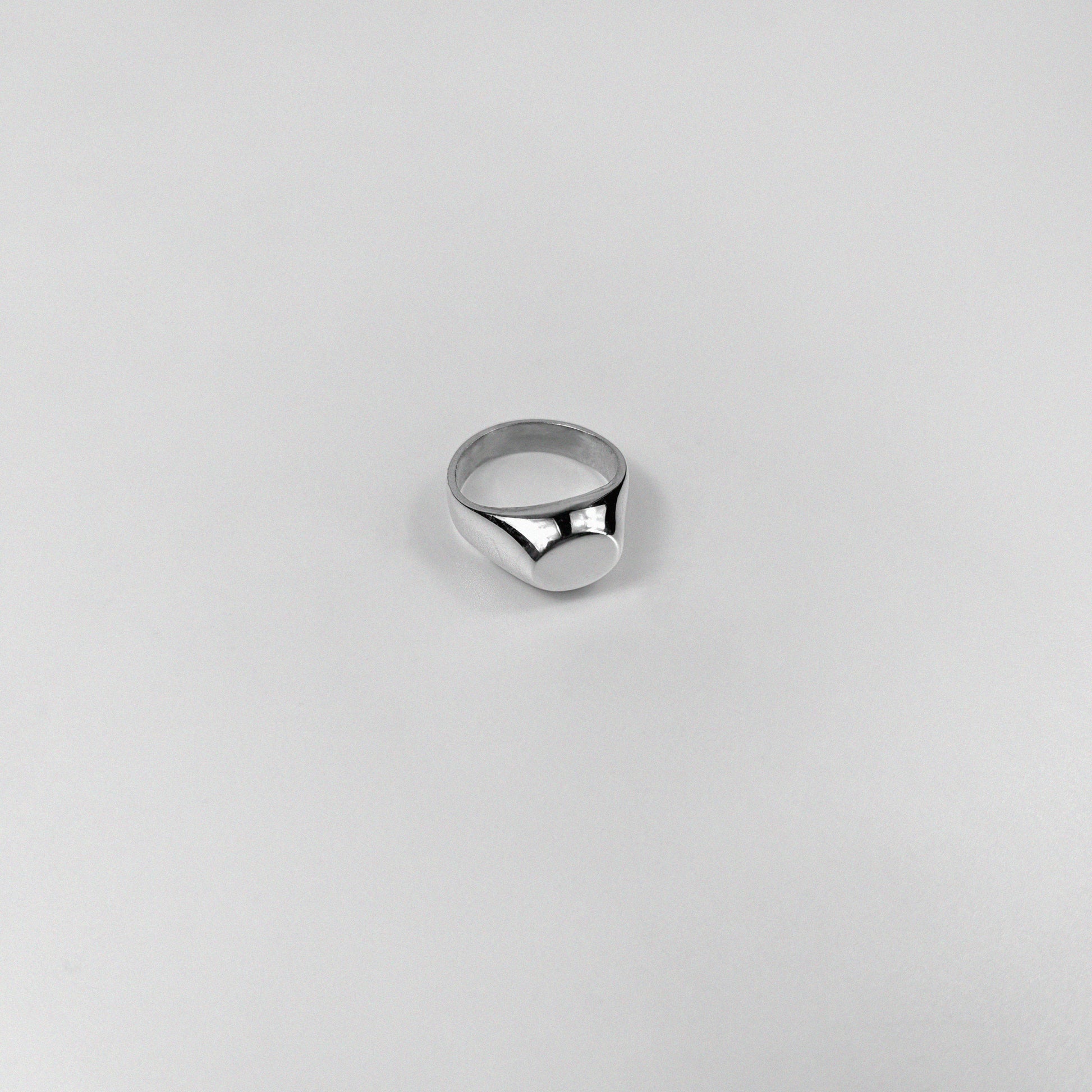 Sterling silver ring stamped '925,' featuring a bold elliptical design, named 'BoldEllipse Ring.