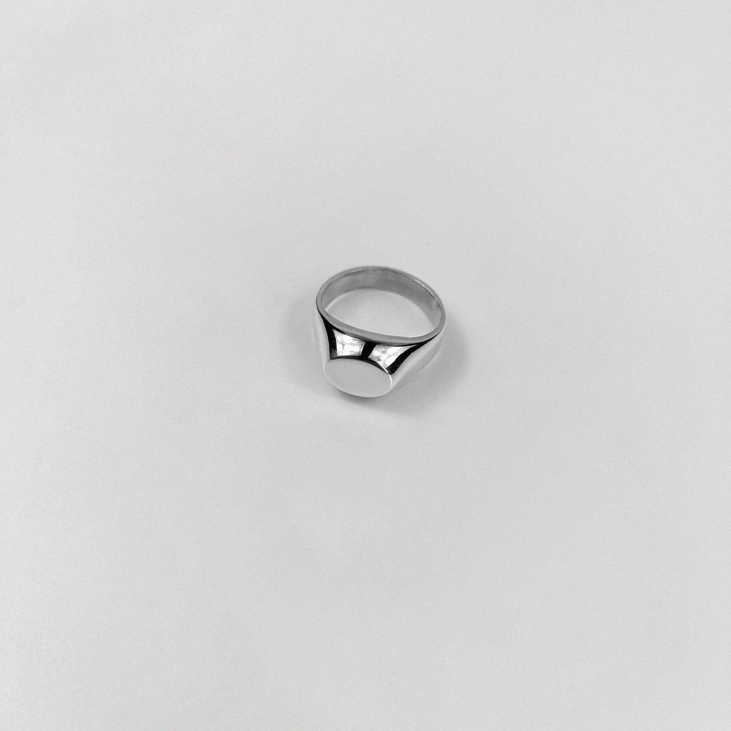 Sterling silver ring stamped '925,' featuring a bold elliptical design, named 'BoldEllipse Ring.