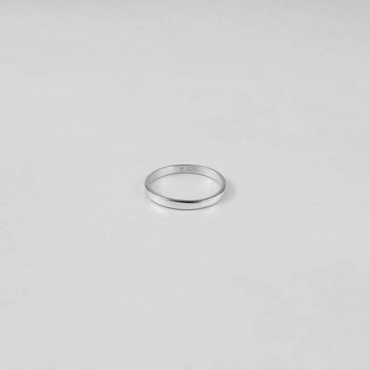Sterling silver ring stamped '925,' featuring a refined circular design, named 'Circle of Elegance Ring.