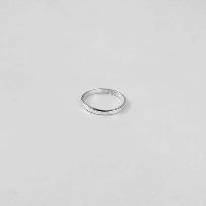 Sterling silver ring stamped '925,' featuring a refined circular design, named 'Circle of Elegance Ring.