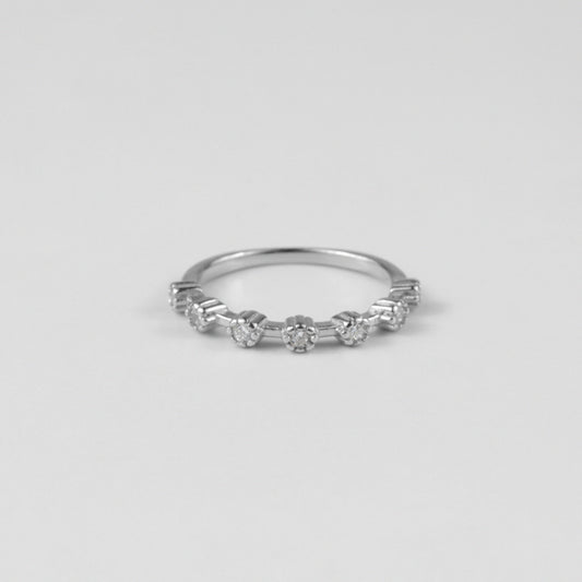 Sterling silver ring stamped '925,' featuring a delicate and graceful band design, named 'Ethereal Band Ring.