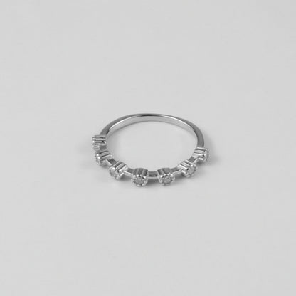 Sterling silver ring stamped '925,' featuring a delicate and graceful band design, named 'Ethereal Band Ring.