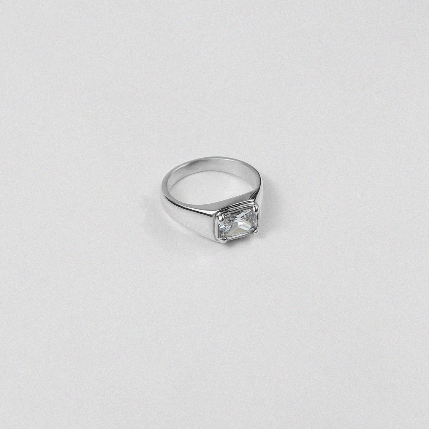 925 sterling silver ring with a frosted texture, offering a sleek and modern design, named 'Frost Ring.