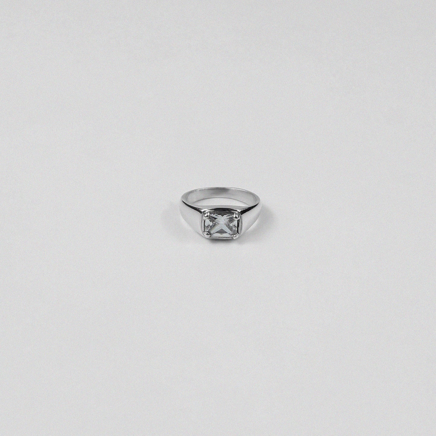 925 sterling silver ring with a frosted texture, offering a sleek and modern design, named 'Frost Ring.