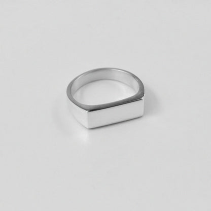 925 sterling silver band ring featuring a sleek, linear design, named 'Linear Elegance Band Ring.